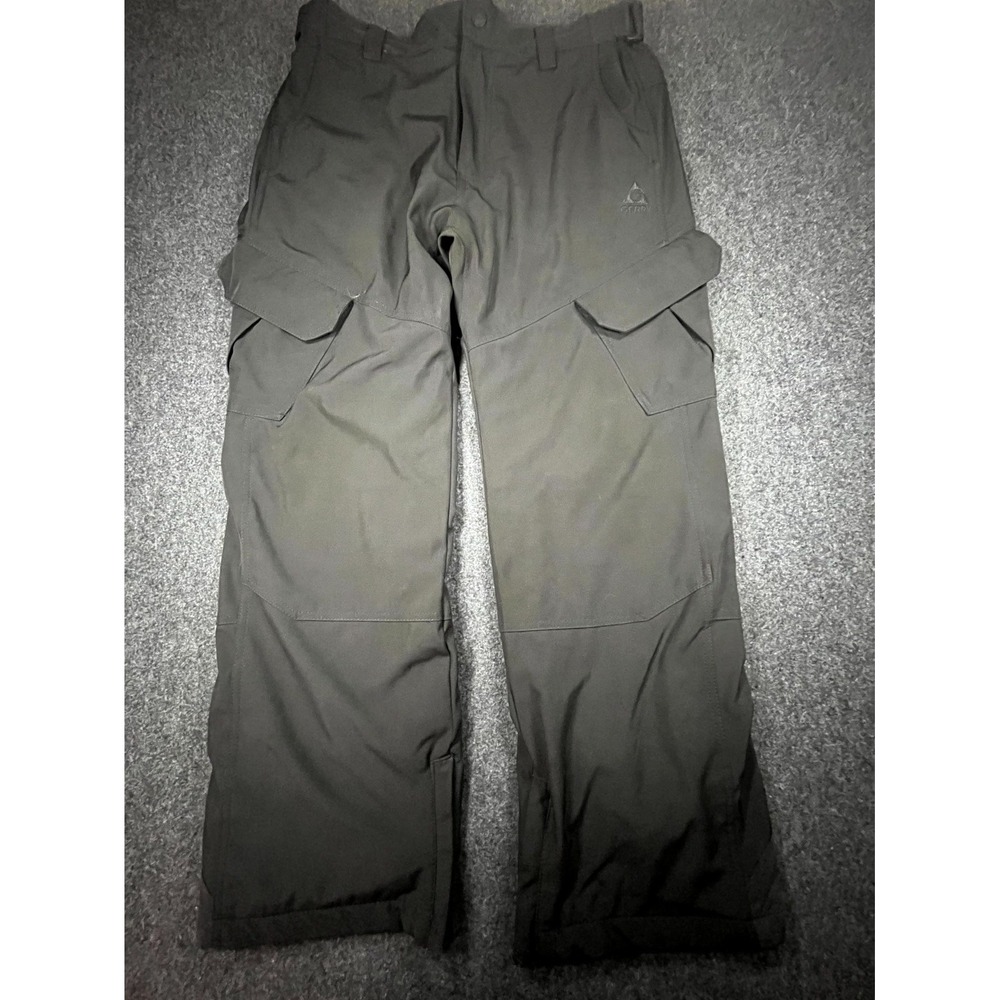 Gerry Snow Pants Men Large Black Fleece Lined Cargo Pocket Outdoor Ski Snowboard